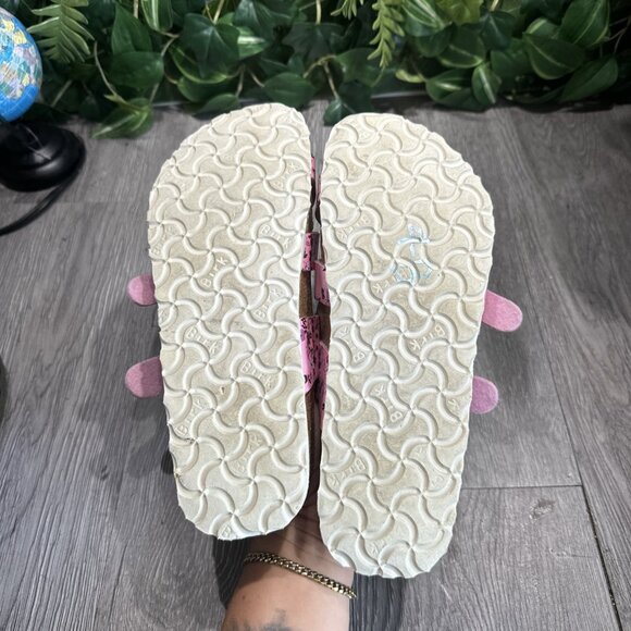 Birkenstock papillio Sandals Pink Butterfly Print blue size 38 Narrow L7 - Picture 7 of 9